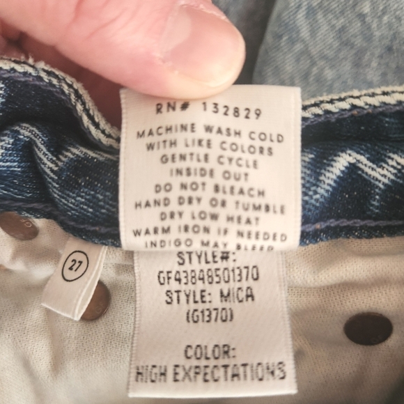 EUC GRLFRND Mica High-Rise Button Fly Jeans in Great Expectations, Size 27 - Picture 11 of 14